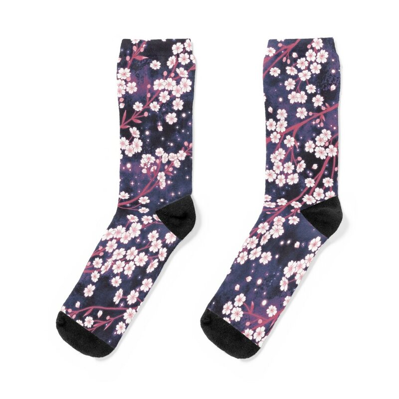 Star Sakura Galaxy pattern Socks tennis christmas gift new year Socks Women Men's