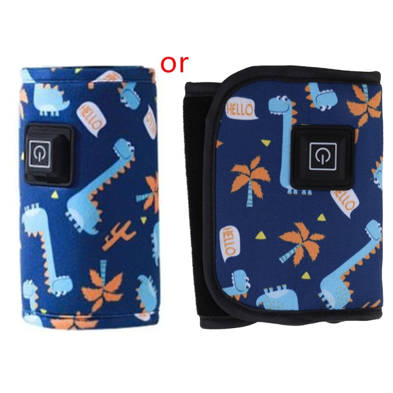 휴대용 USB 아기 병 따뜻하게 5V 2A 난방 여행 우유 따뜻하게 조절 가능한 온도 조절 모유 히터 가방