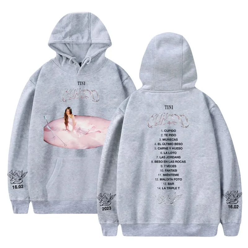 Tini Stoessel Hoodie Cupido Albume Merch Tini Tour Streetwear Heren Dames Sweatshirt Met Capuchon Mode Pullover Kleding