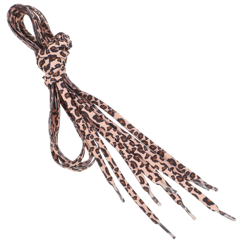 2 Pairs Black Shoe Laceslaces Leopard Dots Black Shoe Lacess Accessories Cool Creative Durable Ties Fashionable