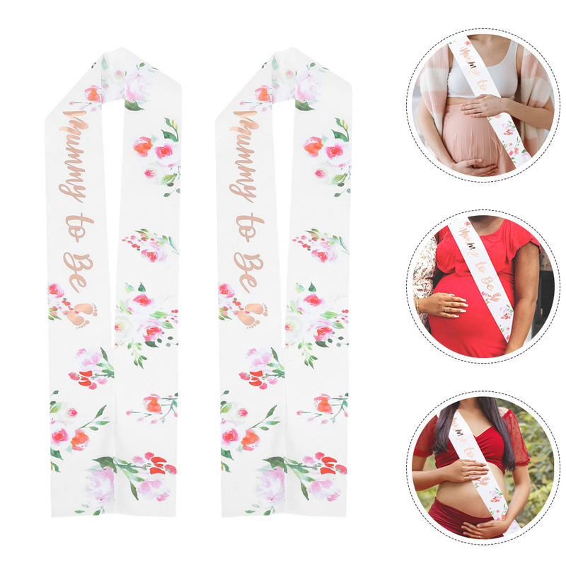 2 Stuks Aanstaande Moeder Riem Versieren Baby Shower Sjerp Decoratie Make-Up Kostuum Rekwisieten