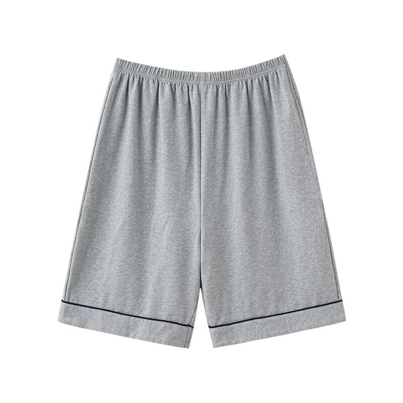 Male pajamas summer 7XL-4XL short pants Japanese style simple elastic waist casual large size knit cotton men home sleep bottoms
