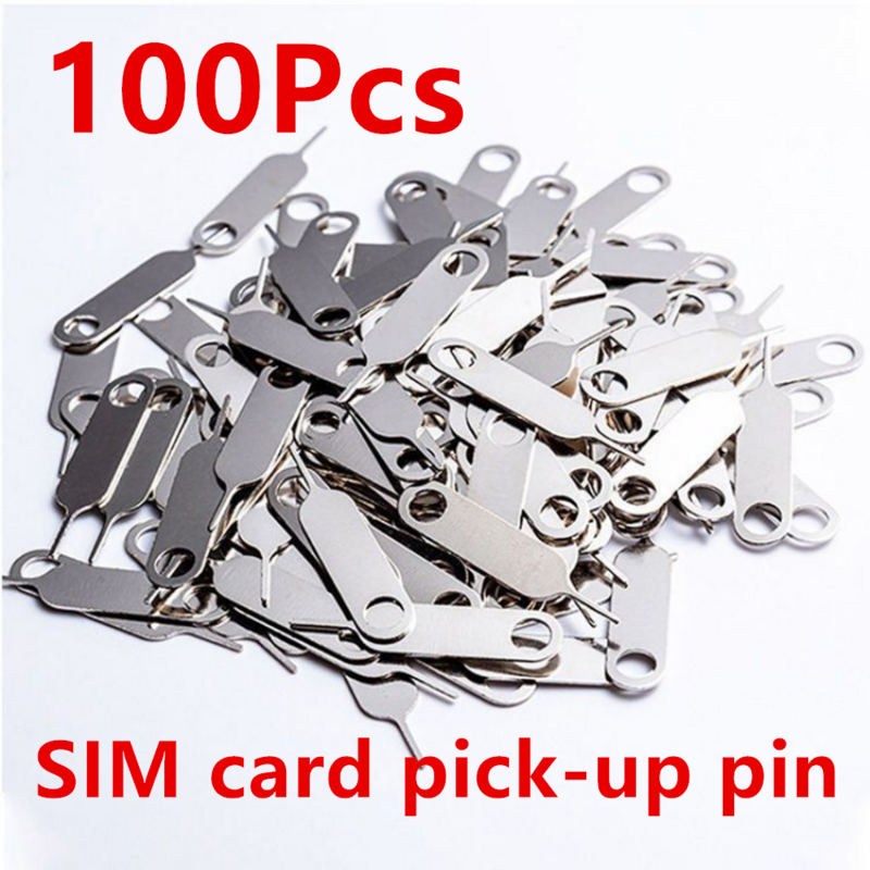 100Pcs SIM Card Remover Practical SIM Card Tray Eject Pin Ultra-light Card Pin SIM Card Tray Ejector Needle for Smartphone