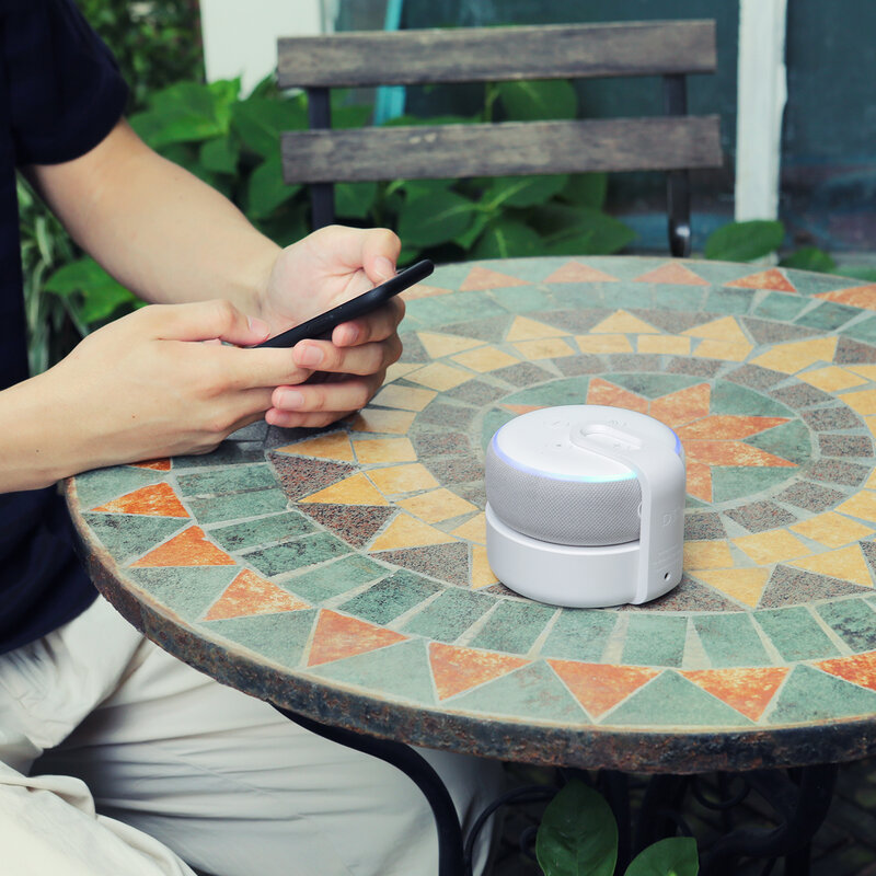 CornerMM-Base de batterie D3 pour Amazon Alexa, Echo Dot 3rd, support de haut-parleur, chargeur de montage pour Echo Dot 3, 8 heures de lecture