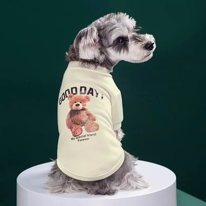 Psy Zimowe Śliczne Ubrania Szczenię Ciepła Bluza Pullover Wzór Niedźwiedzia Kurtka Dla Zwierząt Dla Małych Średnich Psa Kot Płaszcze Kostium Chihuahua
