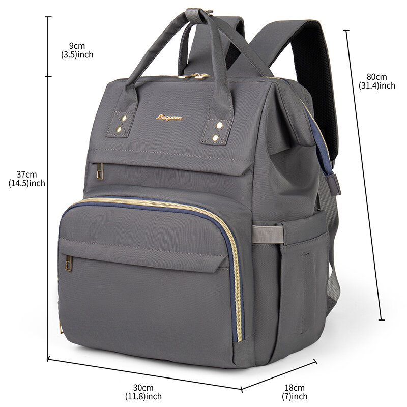Рюкзак Lequeen для мам, Вместительная дорожная сумка для детских подгузников на коляску, для ухода за детьми
