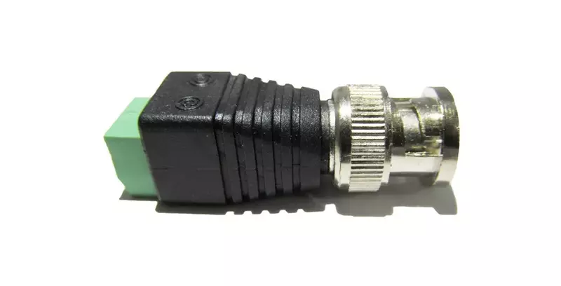 10 buah konektor BNC logam laki-laki dengan konektor DC steker Terminal sekrup UTP Video Balun untuk CCTV kamera pengawasan sistem CCTV