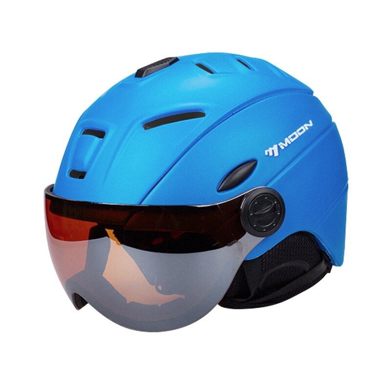 고글 장착 스키 헬멧, 조정 가능한 야외 스포츠 스키 헬멧, 안전 스키 스노우보드, 스노우 스케이트보드 헬멧, 겨울
