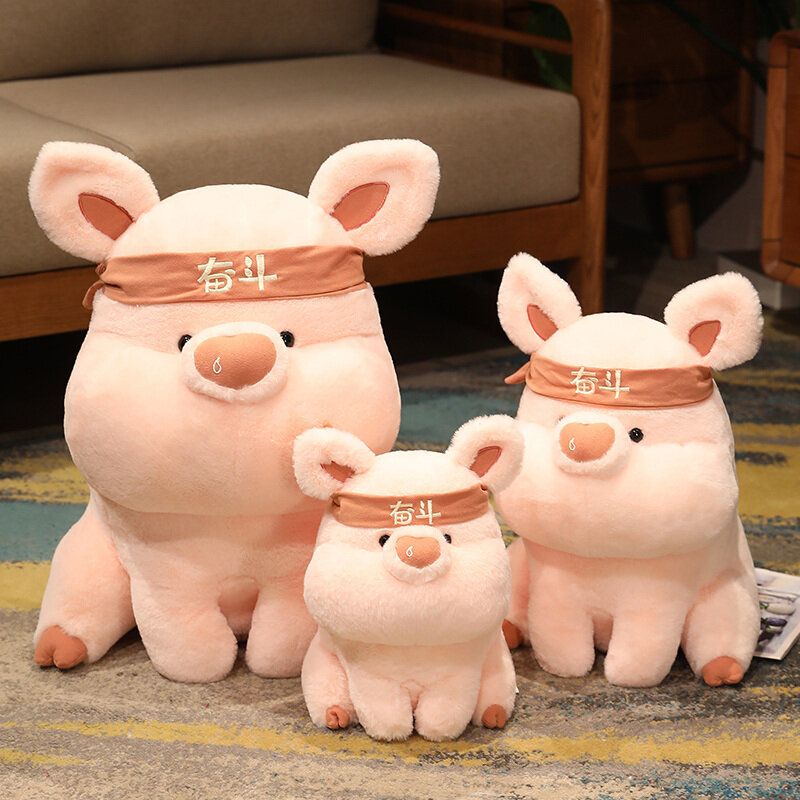 26/38/50cm śliczna okrągła gruba pluszowa świnia zabawka Kawaii pluszaki walczące na świnki pluszaki lalka Anime miękkie zabawki dla dzieci