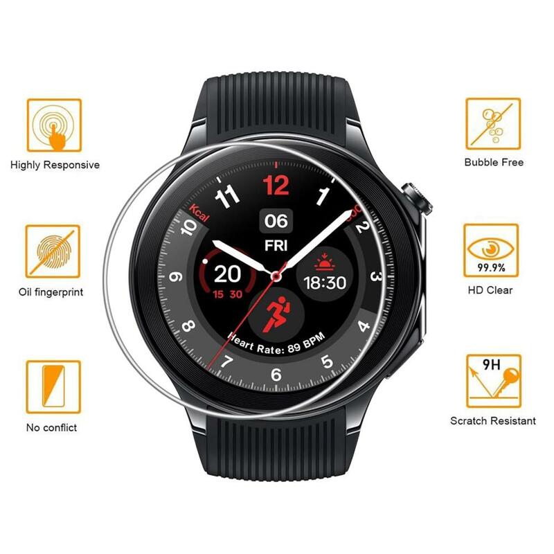 Антибликовая пленка из ТПУ для часов OnePlus Watch 2, прозрачная защитная пленка для смарт-часов HD, не закаленная, Gla