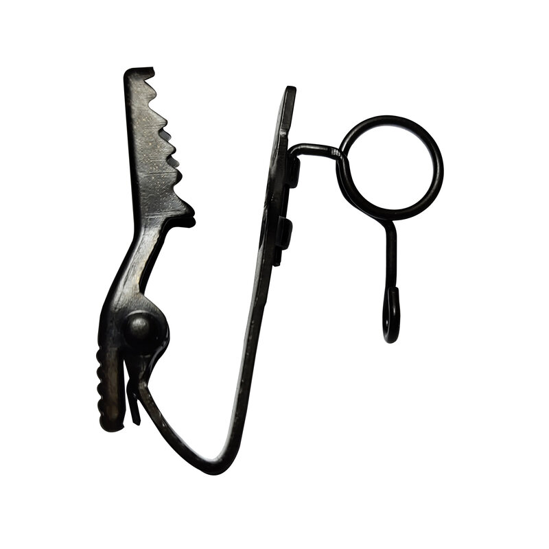 Clip de hierro para micrófono, accesorio de solapa inalámbrico, color negro, 1 unidad