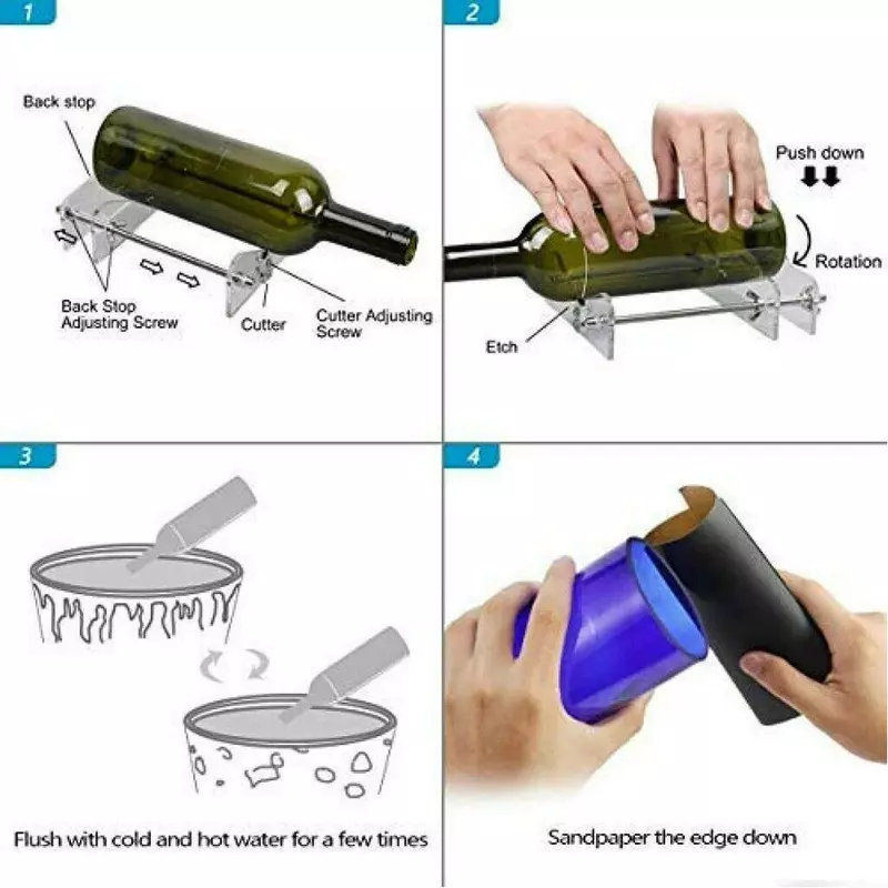 Professional Glass Bottle-Cutter Tool for Cutting Bottles Glass DIY Machine with Screwdriver Wine Beer Cut Tools