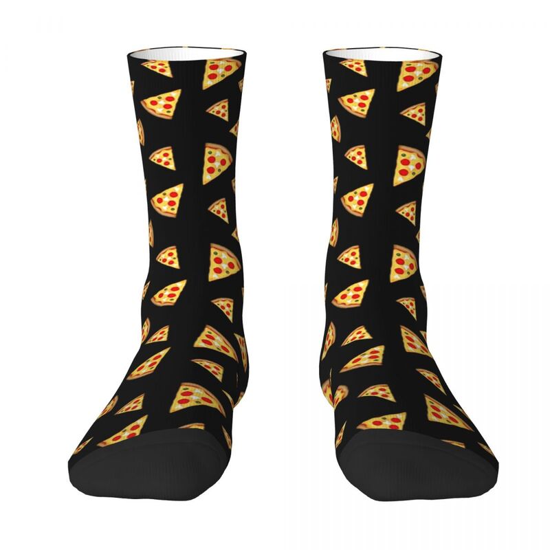 Cool And Fun Pizza Slices Pattern Socks Harajuku High Quality Stockings All Season Long Socks Accessories for Man's Woman Gifts