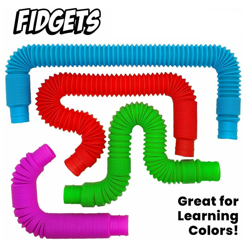7 Stks/partij Fidget Buis Speelgoed Pijp Zintuiglijke Speelgoed Cool Anti-Stress Angst Relief Buigbare Multi-color Stimming Speelgoed voor Kids