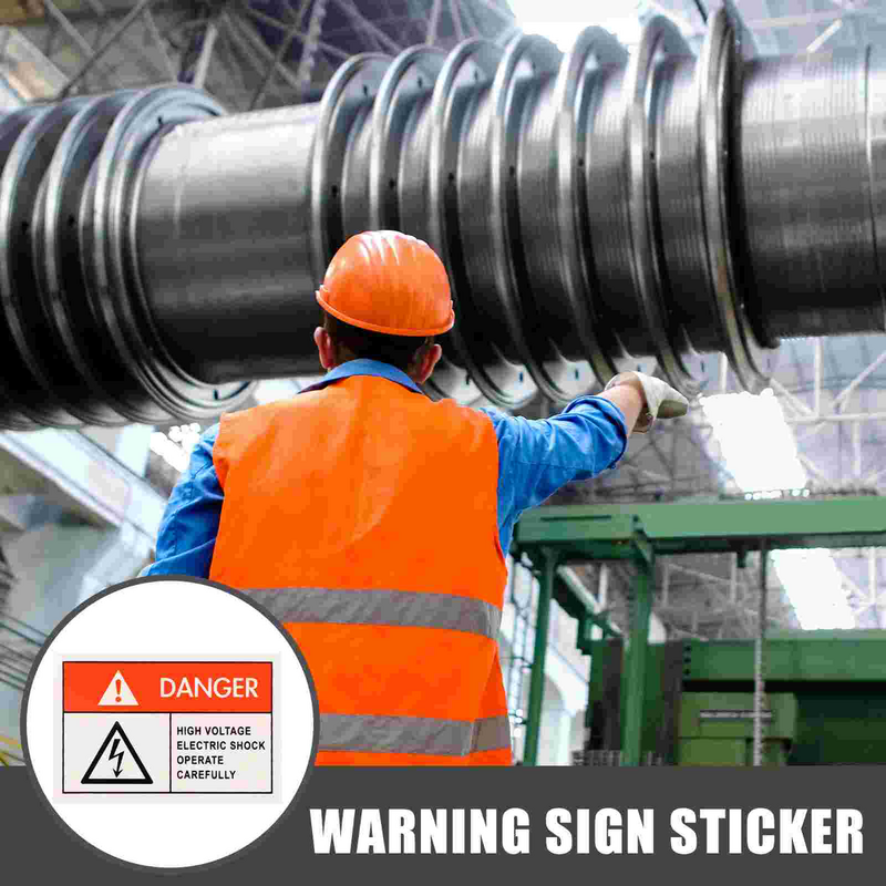 Pegatinas de advertencia de peligro para piezas, calcomanía con texto de fuente grande transparente, señal trasera segura, 10 unidades