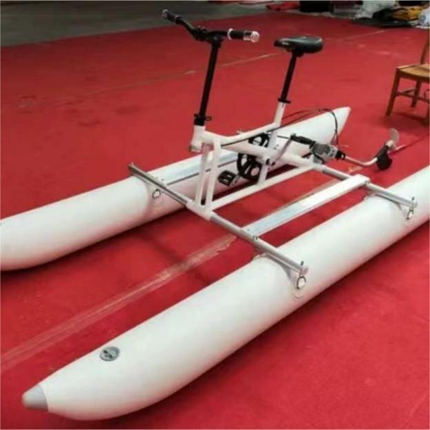 New inflatable round double pontoon stable wind resistant controllable speed lightweight aluminum alloy water bike