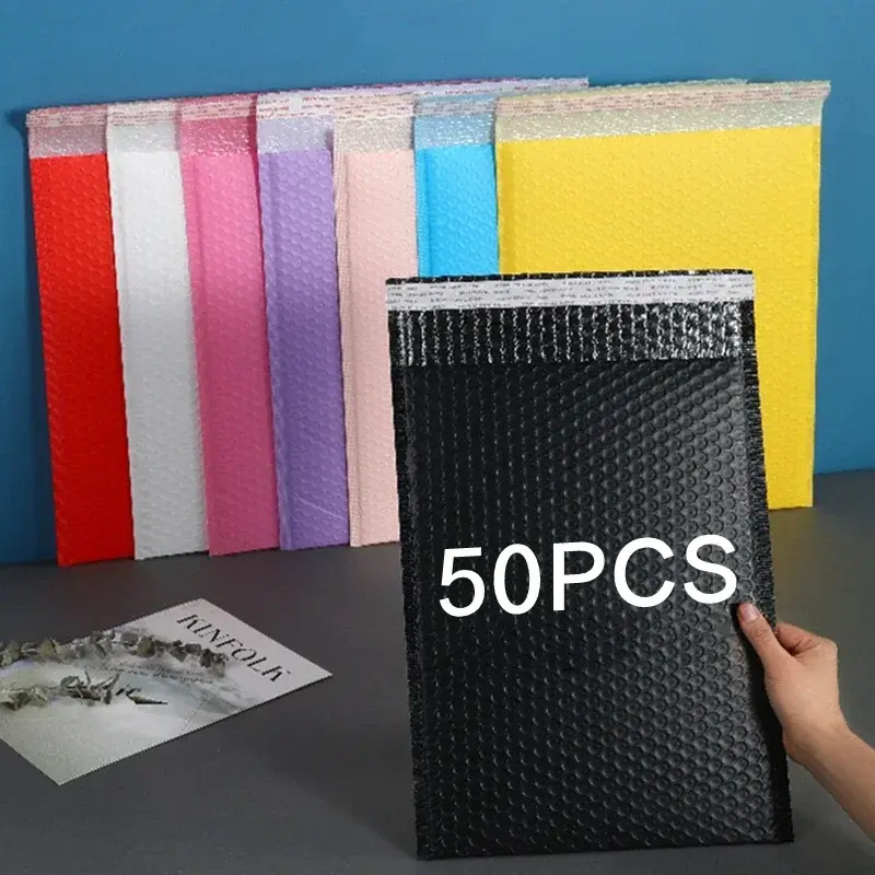 Kolorowe torby do pakowania koperty z folią bąbelkową dla biznesu Bubble Mailer wysyłka opakowania opakowanie strunowe koperta z tworzywa sztucznego