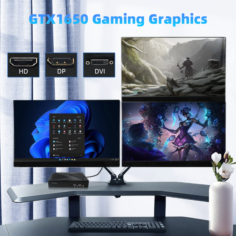 Mini Pc i9 11900 i7 10870H Gamer Full Mounted Desktop Cup processore per Computer portatile Intel Nuc Nvidia Windows 10 11 Linux Itx