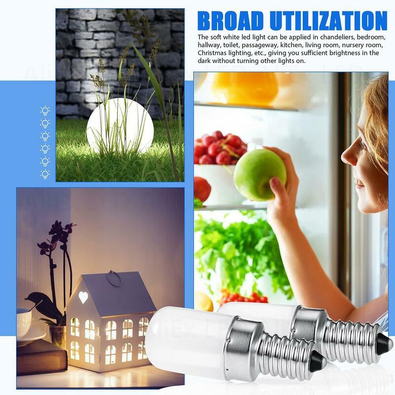 Bombilla LED de maíz para refrigerador, lámpara de reemplazo de luz halógena, E14, E12, 3W, AC220V, blanco cálido, SMD2835, 3 unids/lote
