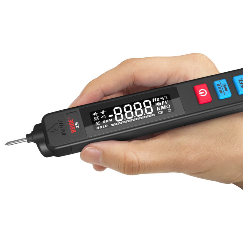 Dual Mode Multímetro Digital Smart Pen Tester Autoranging 6000 DC AC Tensão Capacitância Ohm NCV Hz Diodo Continuidade Medidor Vivo