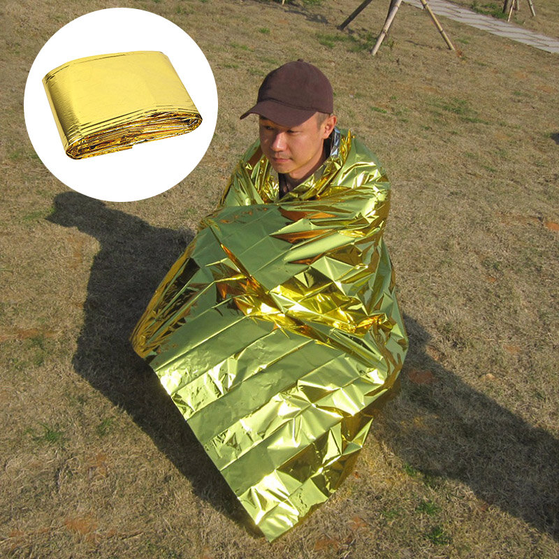 1/2/4PCS 160*210cm Outdoor Emergency Survival Blanket Waterproof Foil Thermal Space Lifesaving Sliver
