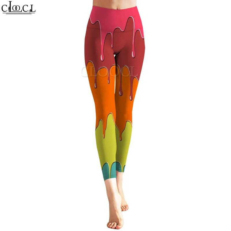 CLOOCL Legging ผู้หญิงแฟนตาซีขนมกราฟิก3D พิมพ์ Leggings เซ็กซี่ Slim กางเกงขายาวยืดได้กางเกงโยคะสีอบอุ่นเสื้อผ้า