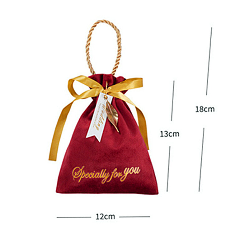 المخملية الرباط الحقيبة جيب النمط الصيني الإبداعية الحلوى تخزين حقيبة متعددة الوظائف لطيف المحمولة حقيبة يد صغيرة لحفل الزفاف