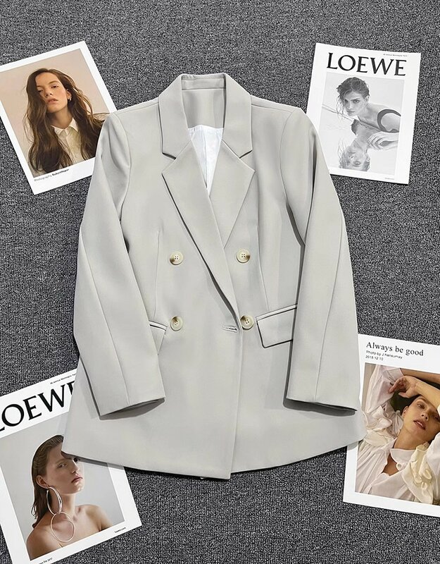 여성용 긴팔 용수철 캐주얼 블레이저, 새로운 패션 비즈니스 정장, 직장 사무실 블레이저, 여성 재킷 코트