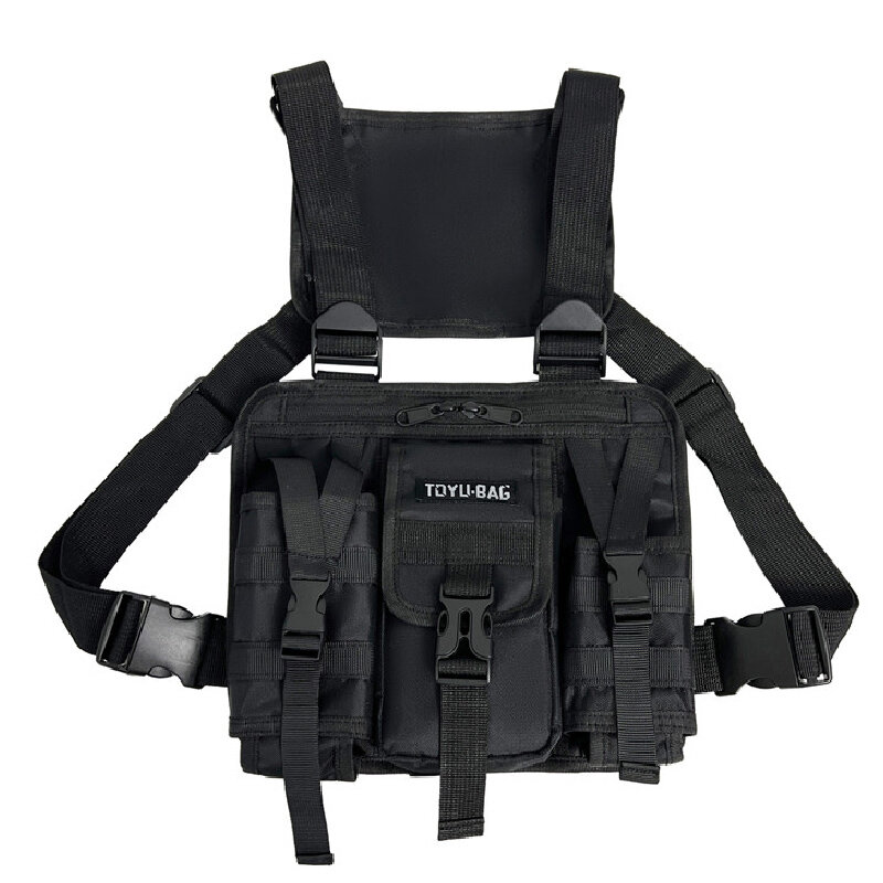 Hip-hop Streetwear Men Chest Bags 2022 New Fashion Unisex Tactical Vest zaini Multi-function Sport Travel Chest Rig Bag Male