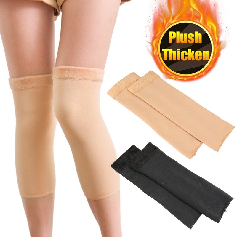 Winter Thicken Knee Pads for Women Men Lightweight Soft Knee Warmer for Cold Leg Fashion Elastic Knee Heat Sleeve Leg Protection