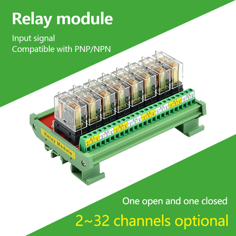 G2R-1 마이크로컨트롤러 PLC 신호 절연 증폭기 보드 릴레이 모듈, 1NO1NC DC12/24V 입력, 8/10 채널/웨이