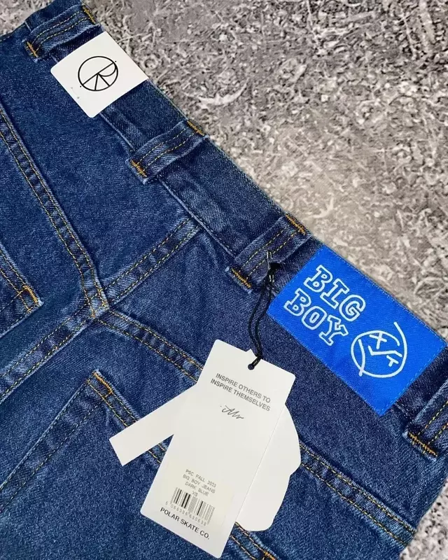 Hiphop High-End Eenvoudige Jeans Y 2K Casual Losse Straight Niche Streetwear Harajuku Geborduurde Hoge Kwaliteit Hoge Taille Broek