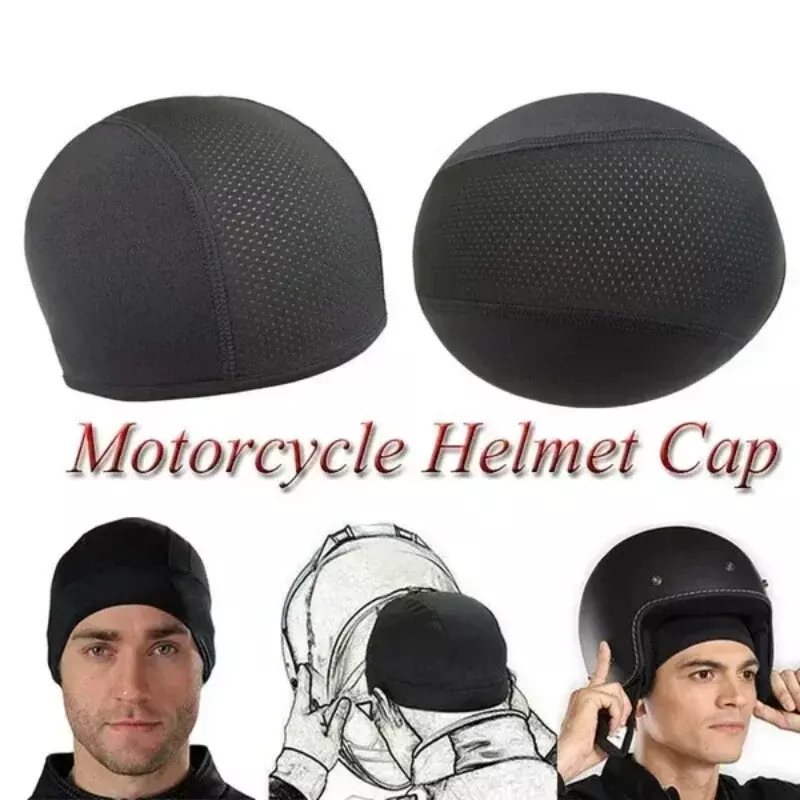 Topi dalam helm bersepeda cepat kering, untuk olahraga pria wanita, topi penyerap keringat dalam helm Balaclava sepeda motor