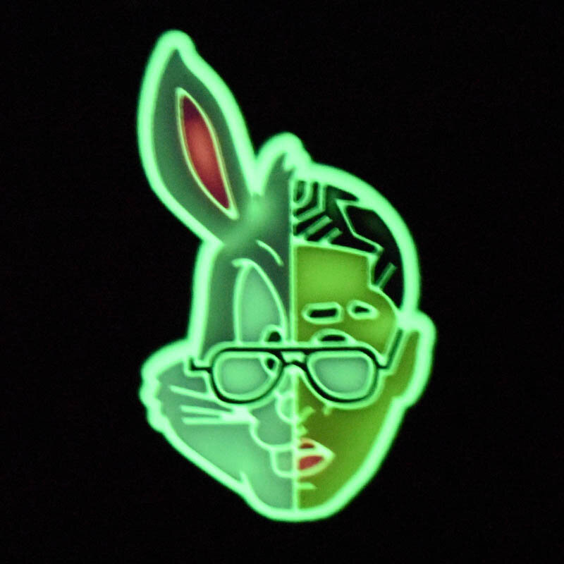 Nieuwe Stijl Licht Bunny Custom Zacht Rubber Pvc Glow In The Dark Clog Schoenen Charmes Accessoires Voor Croc Schoenen Kids X-Mas Party Gift