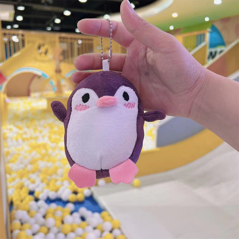 Cartoon Penguin Doll Pendant Cute Little Penguin Plush Toys Keychain Pendant Bag Charm Crane Machine Gifts New Year 2024