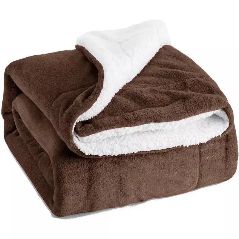 Wolldecke warm halten Winter Bettdecken doppelseitige Königin Bett bezug Camping Doppelbett decke Tages decke auf dem Bett
