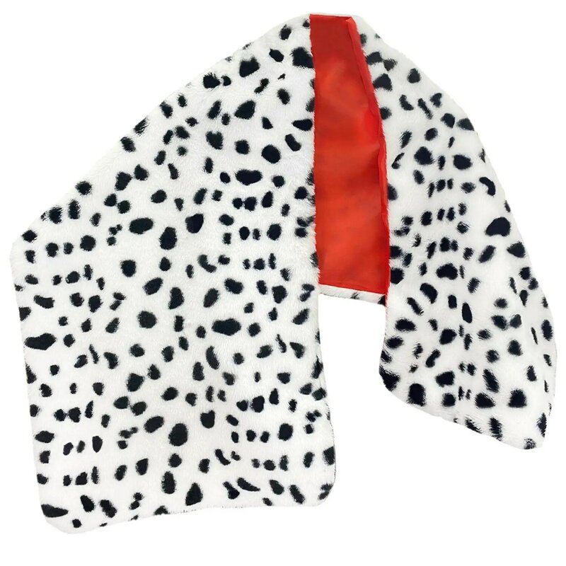 Женский сексуальный костюм для косплея Cruella, вечерняя подиумная шаль с леопардовым принтом в горошек, шаль, накидка на Хэллоуин, карнавал, аксессуары