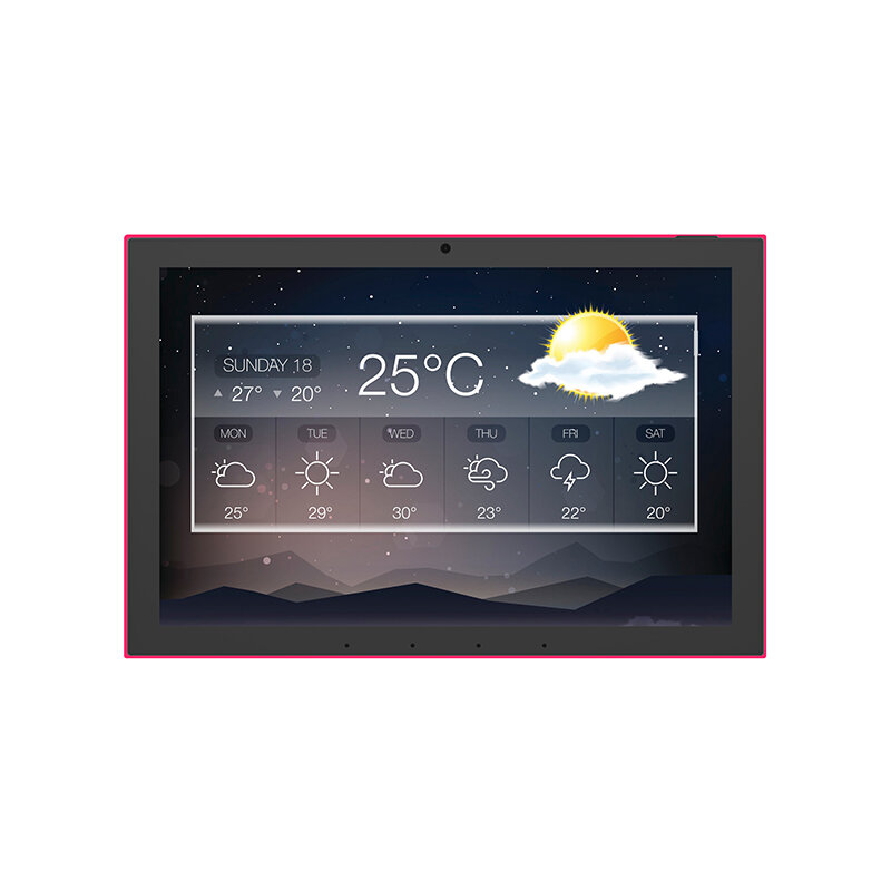 Tablet layar sentuh 10.1 inci, perangkat rumah kontrol tanam di dinding PC, sistem Android 13 POE RJ45 Panel PC