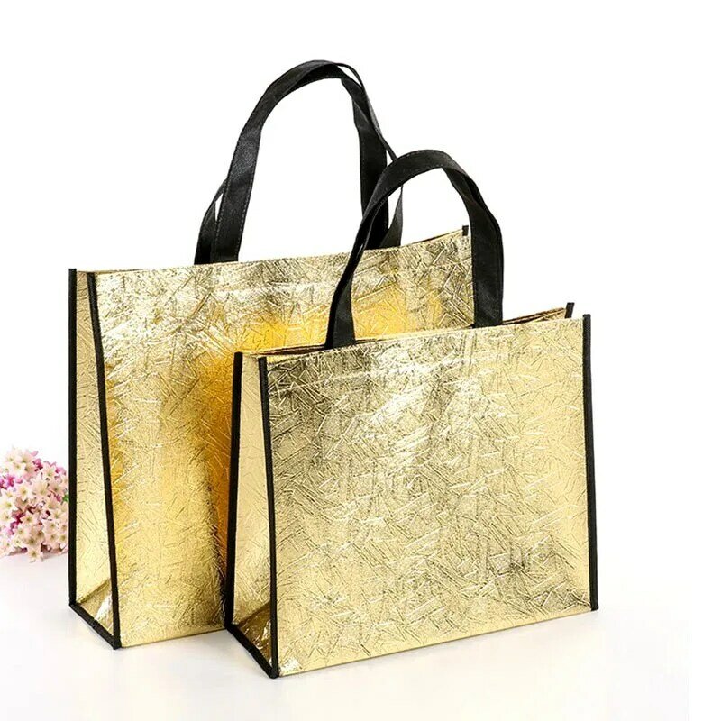 Многоразовая холщовая женская сумка для покупок, вместительный саквояж для путешествий с лазерным блеском, Экологически чистая сумочка-тоут для продуктов
