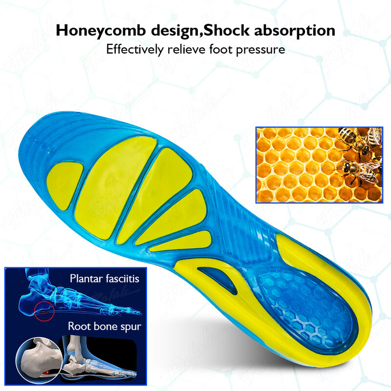 Силиконовые Нескользящие гелевые ортопедические стельки, массажные, для обуви, уход за ступнями, амортизация