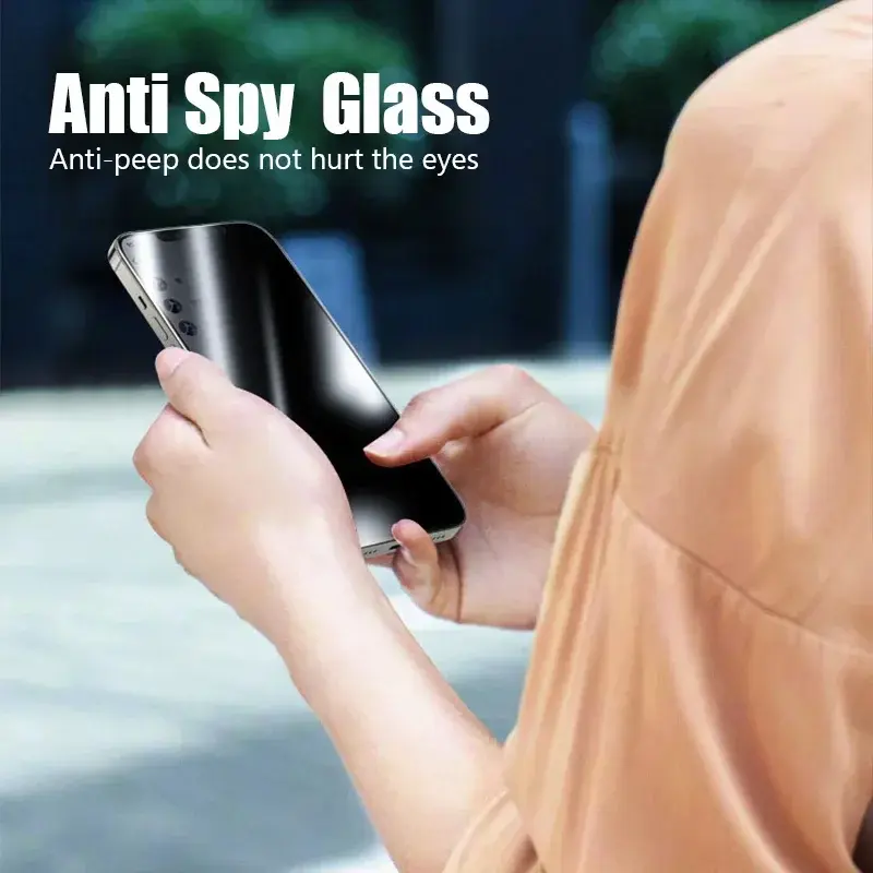 واقي شاشة ضد التجسس لهاتف آيفون 14 13 12 11 برو ماكس 13 زجاج مقسى للخصوصية صغير لهاتف آيفون 14 8 Plus X XR XS Max SE 2022