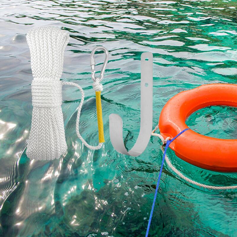 Pesca Nylon Rope Set com Spring Hook, Pendurado gancho para Magnet Boating