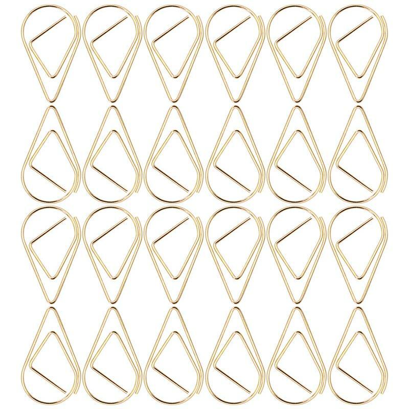 100Pcs Kantoor Paperclips Paperclips Druppelvormige Paperclips Paperclips Documenteren Paperclips