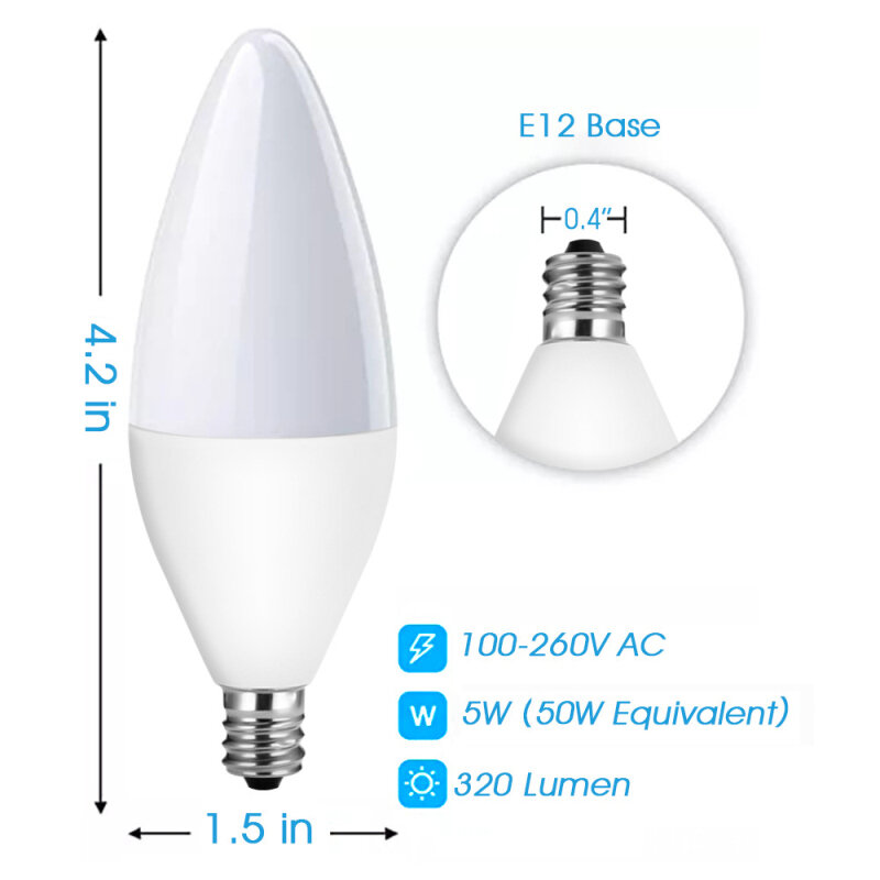 CORbiomuya-Ampoule de Bougie Intelligente Zigbee E14 E12, Lampe LED RGBCW 5W, Télécommande Smartthings Compatible avec Alexa Google Home