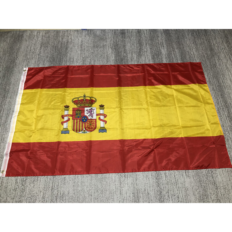 ZXZ Gratis pengiriman Spain flag 90x150 cm ESP ES espana spanyol spanyol flag 3x5 Kaki Super Poly football FLAG Indoor Outdoor decor