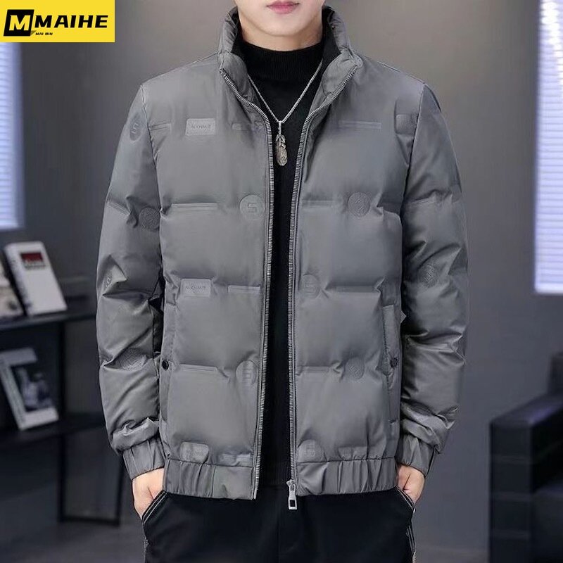 New Standing Collar Down Jacket For Men's Fashion Trend Thickened Jacket Down Jacket Duck Down Filling Lightweight Padded Coat