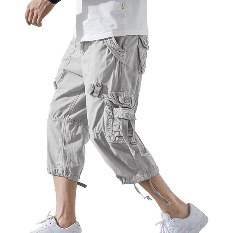 Comodi pantaloncini Cargo estivi in tessuto traspirante tasche convenienti pantaloncini Cargo da uomo in stile alla moda