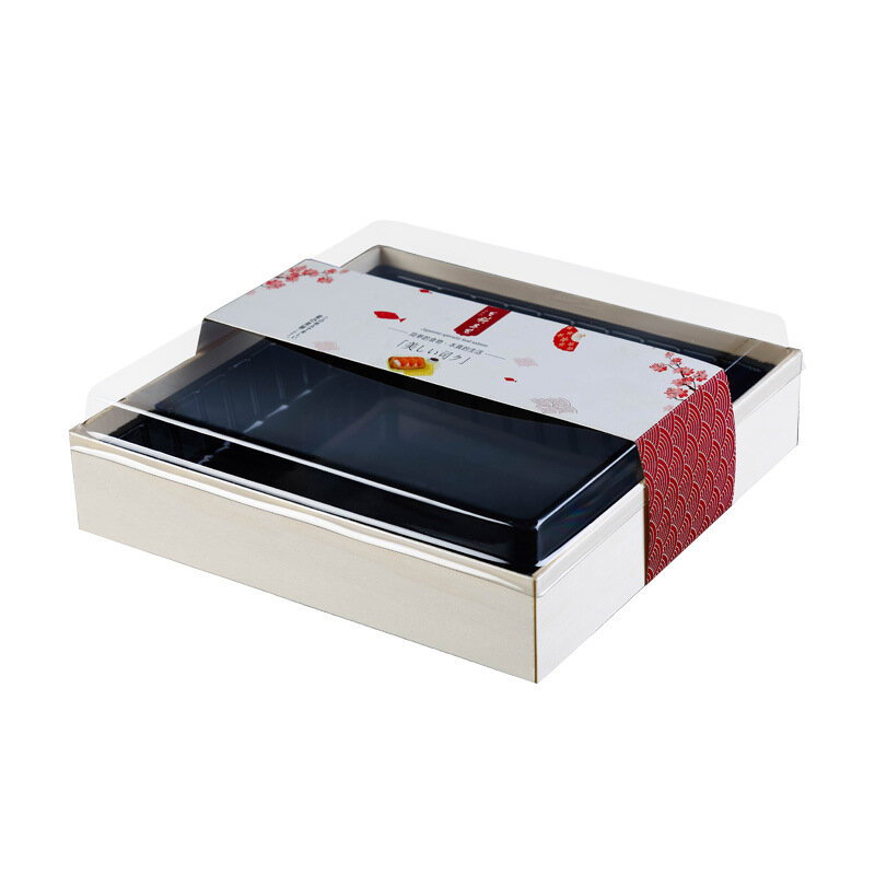 Spersonalizowany produkt opakowanie jednorazowe pudełko do Sushi japońskie opakowanie pudełko do Sushi na wynos na wynos