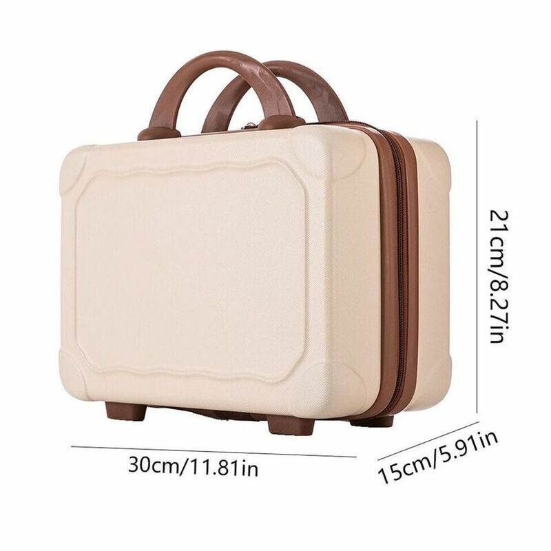 Valigia da viaggio da 14 pollici con cerniera portatile Mini Mini borsa portaoggetti Organizer da viaggio valigia da trasporto a mano