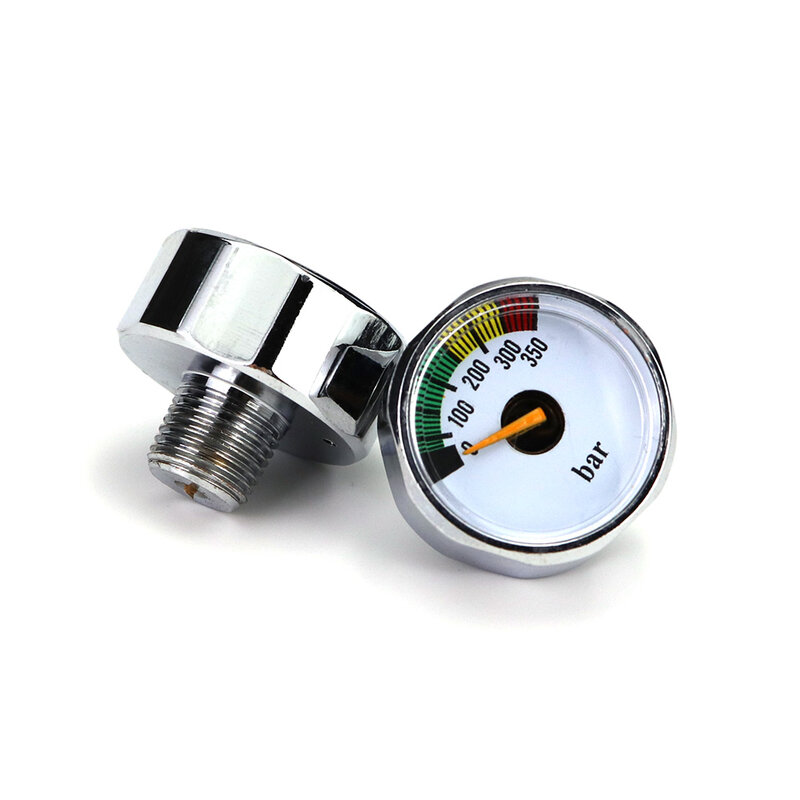 Ar 350bar micro manômetro do calibre de pressão (diâmetro 25mm) perfil baixo 1/8npt ou 1/8bsp (g1/8) rosca
